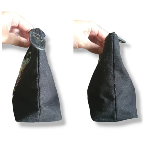 Ed Hardy | Y2K | Cute Black Panther/Bulldog Graphic Cosmetic Travel Bag - Picture 7 of 14